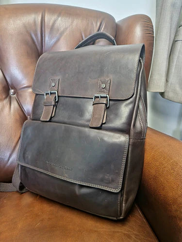 are leather backpacks waterproof Retro Backpack Calfskin leather trim and stainless bronze buckles How to Choose a Leather