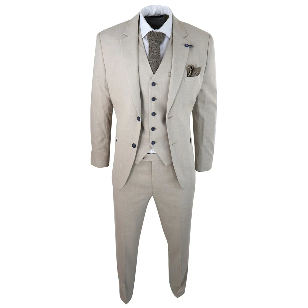 Three-Piece Suit - Cavani Miami Beige