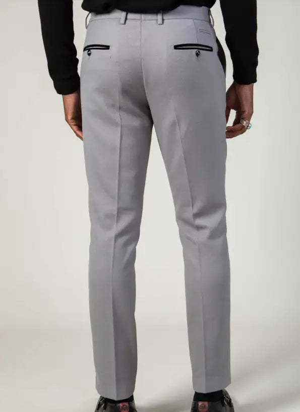 2-Piece Gray Suit - Marc Darcy Edwin Silver Suit 2pc