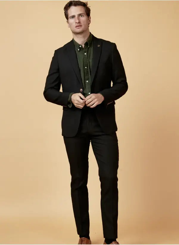 2-Piece Black Suit - Marc Darcy Max Black 2pc