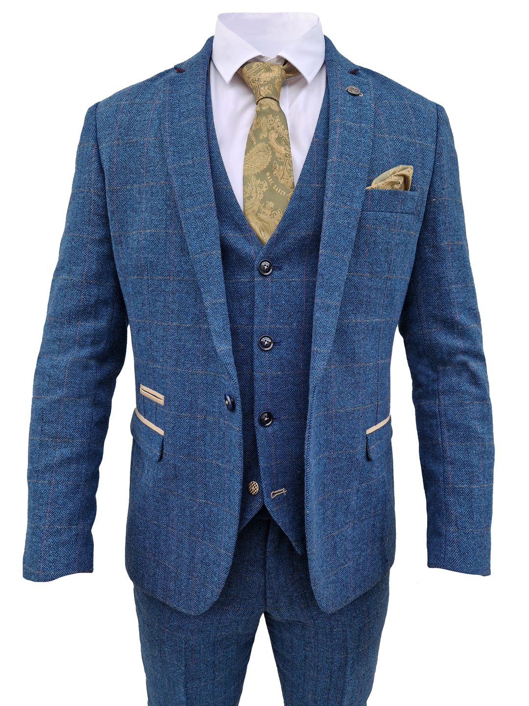 Gatsby Suit - Navy Blue & Green main image 1