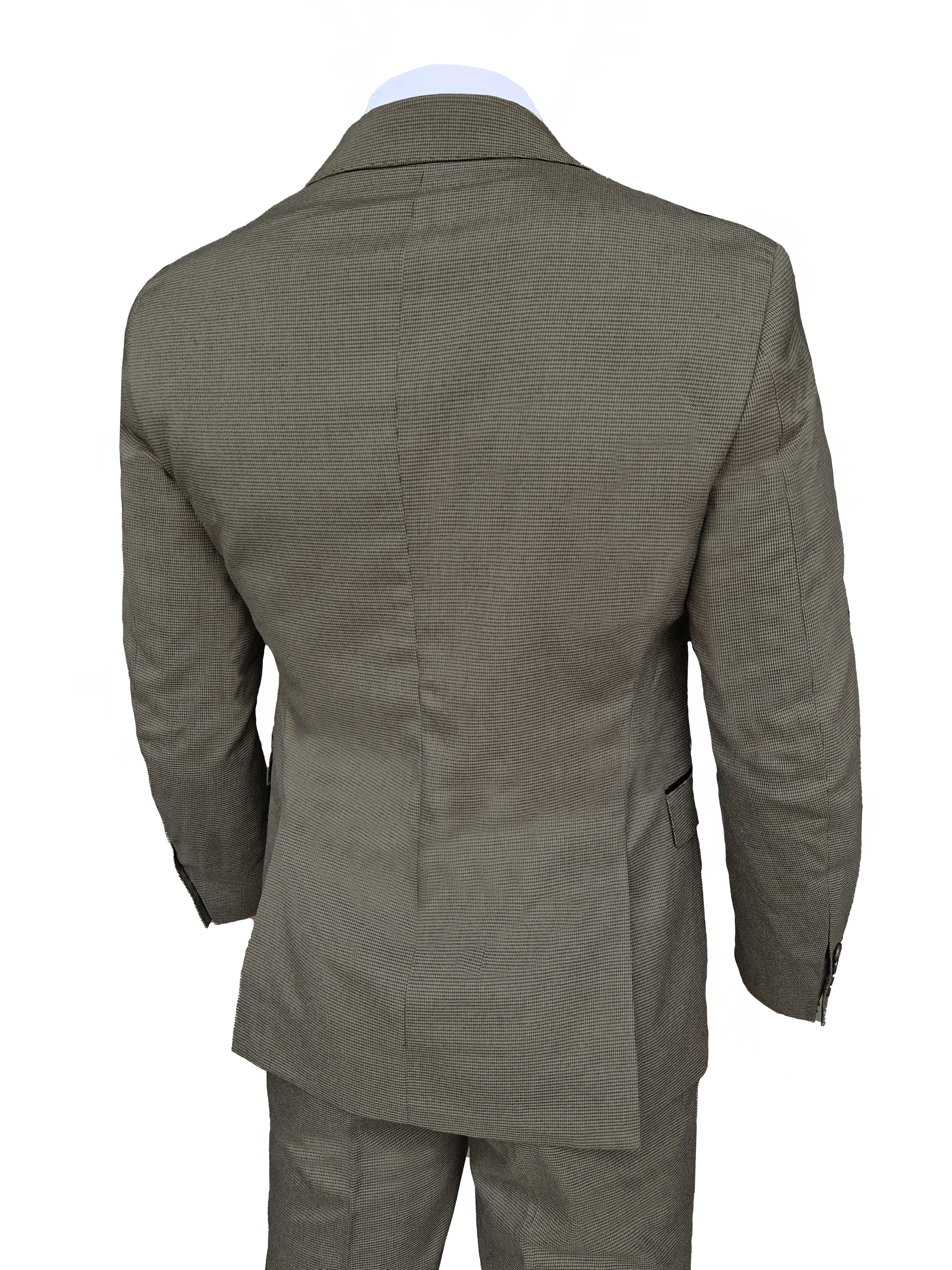 TAVERNY Salute - Three-Piece Men's Suit Army Green