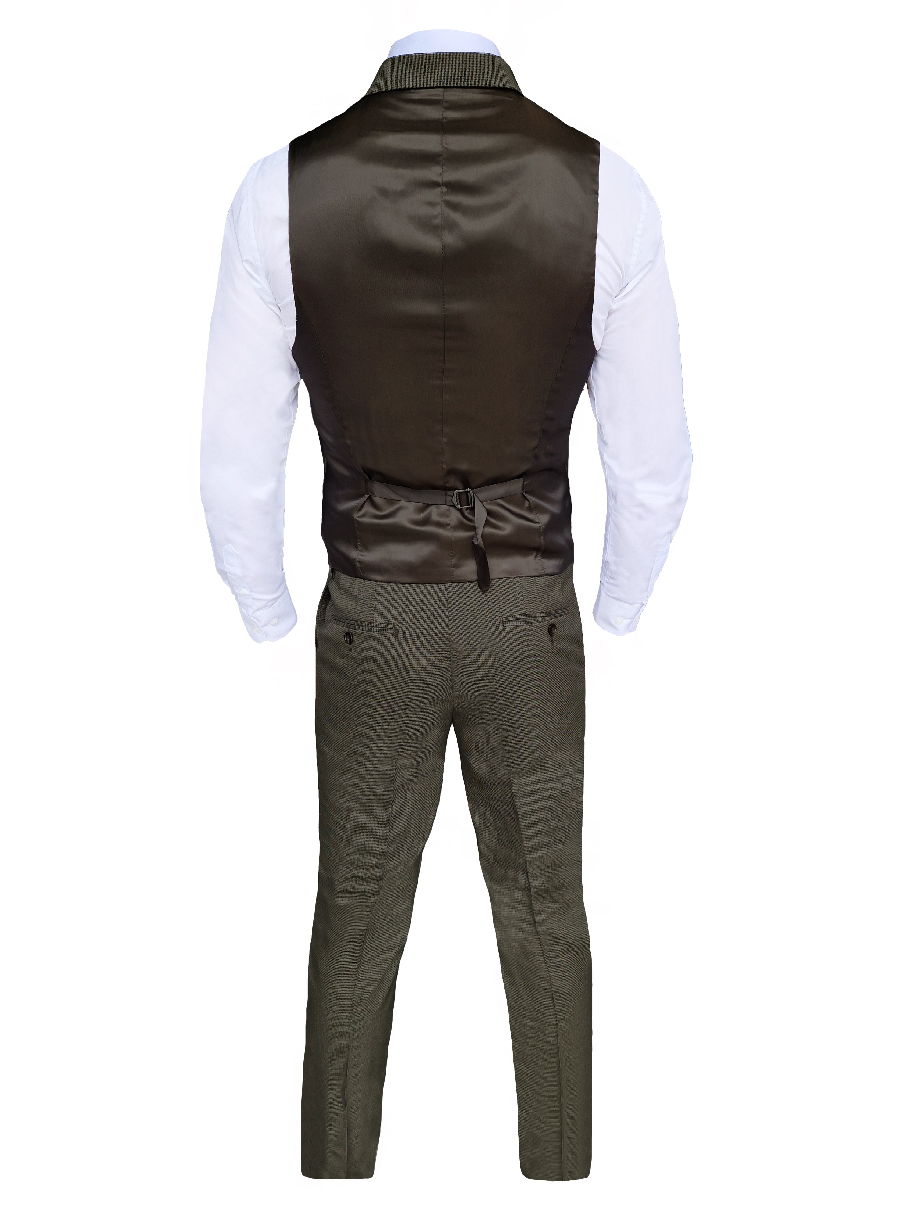 TAVERNY Salute - Three-Piece Men's Suit Army Green