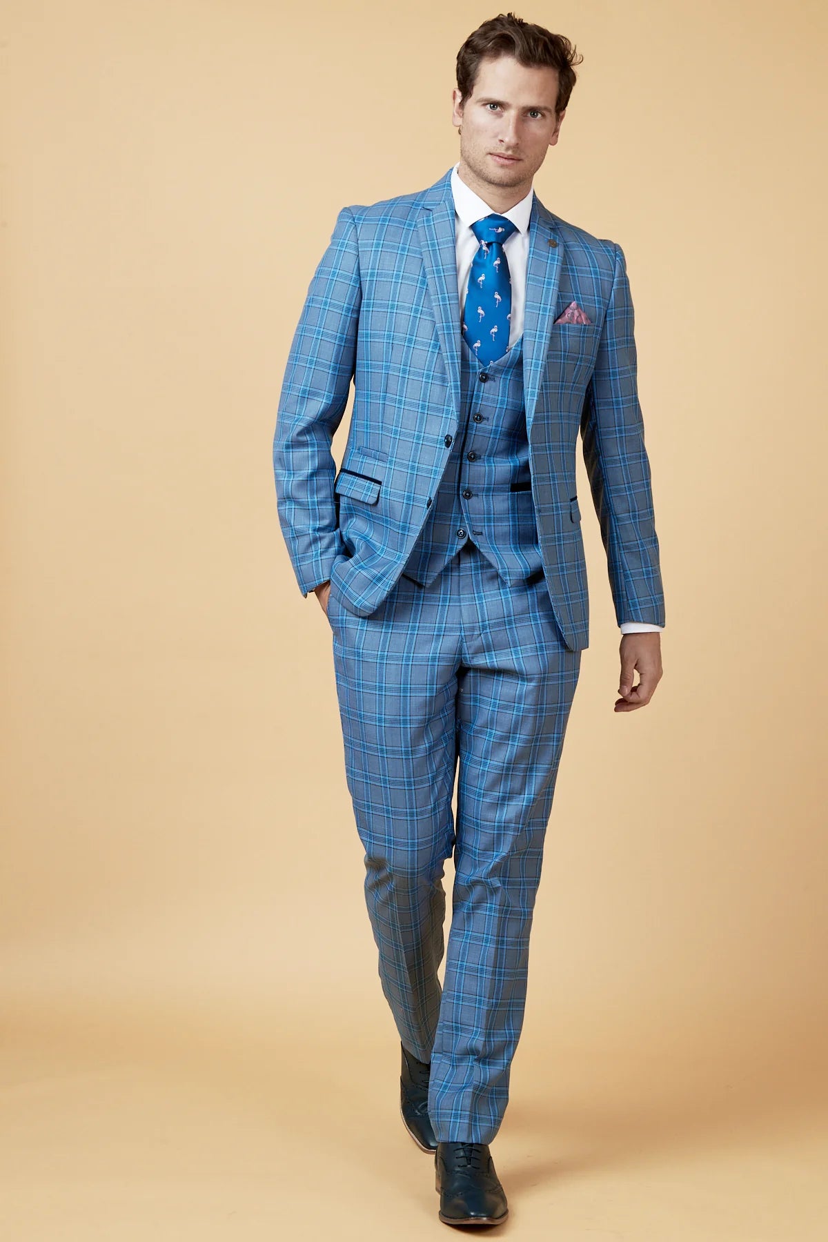 3-piece men's suit Jose Sky Blue