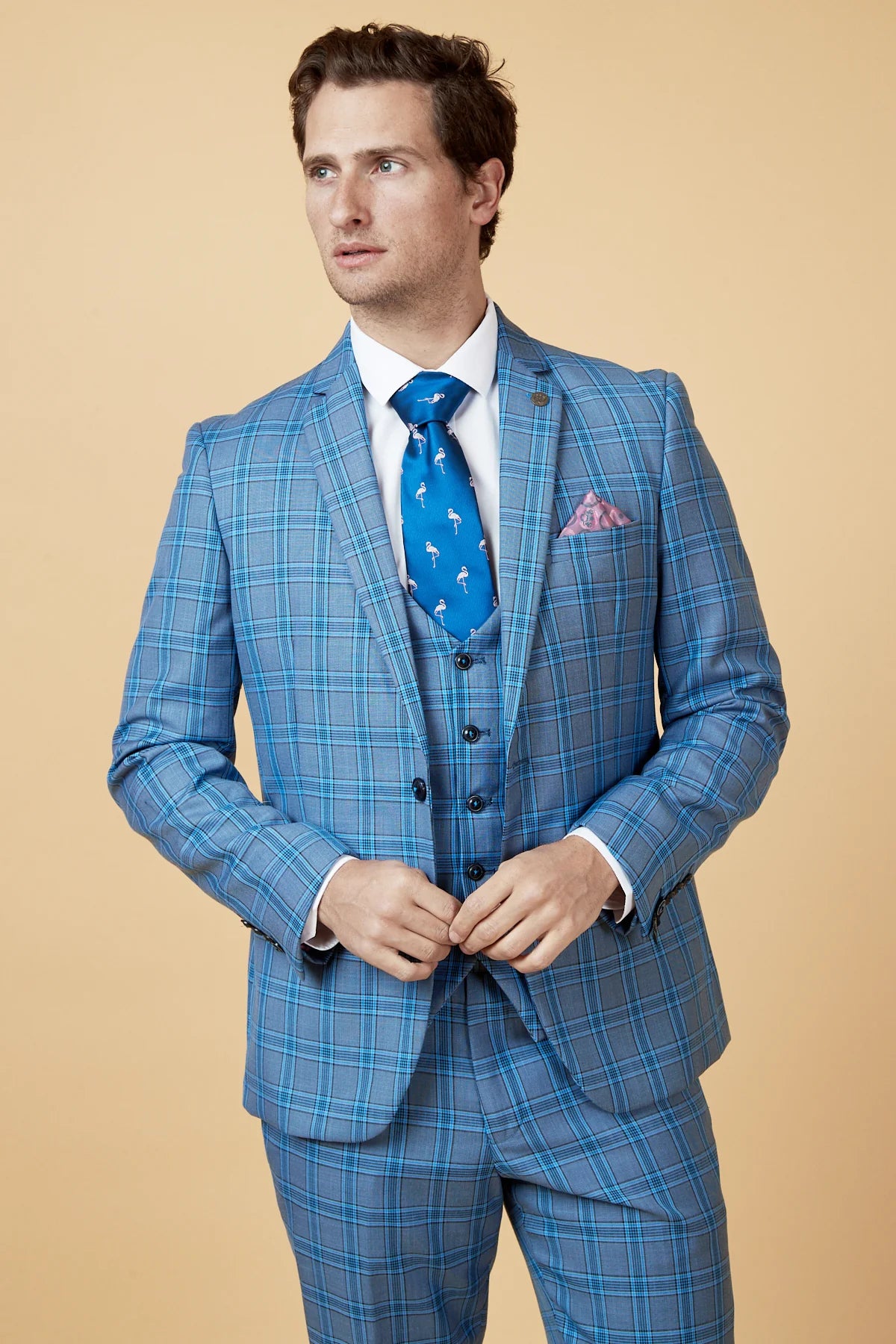 3-piece men's suit Jose Sky Blue