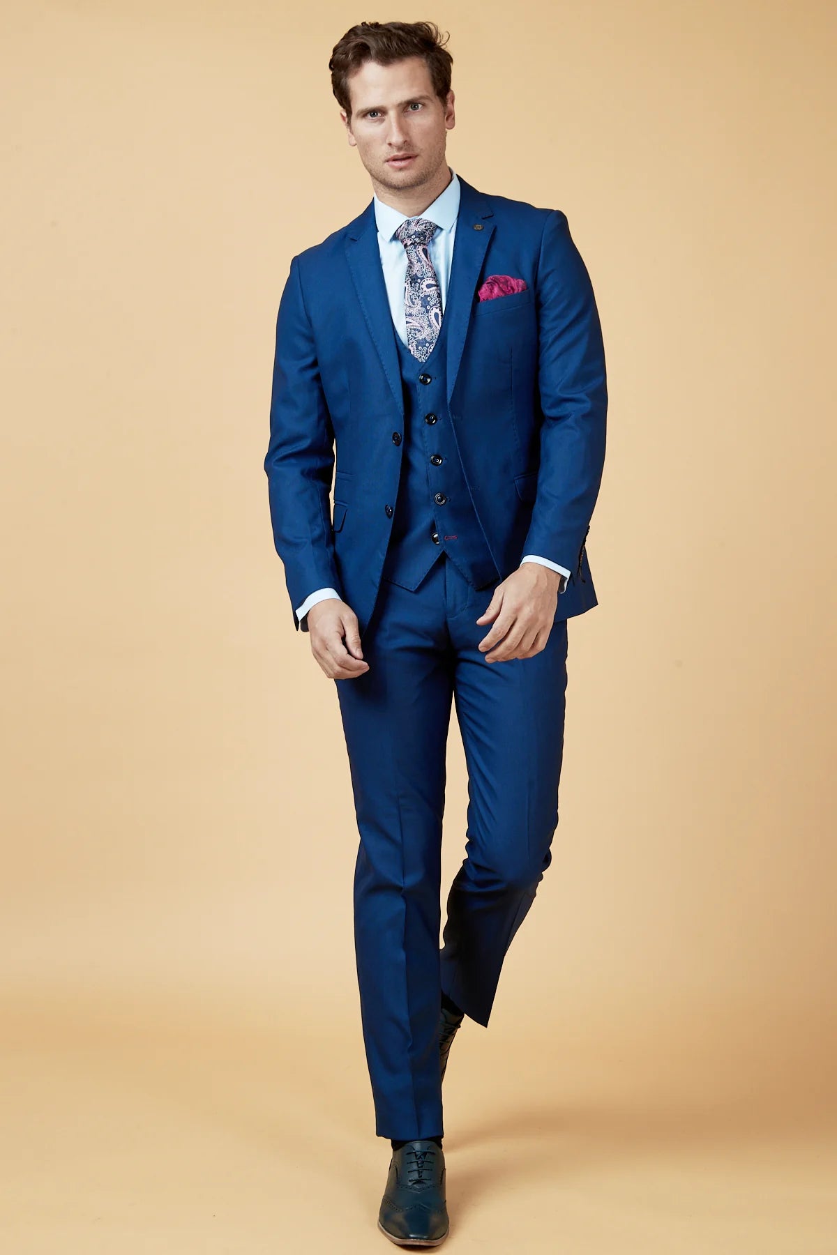 Three-Piece Suit Danny Royal Blue - Marc Darcy