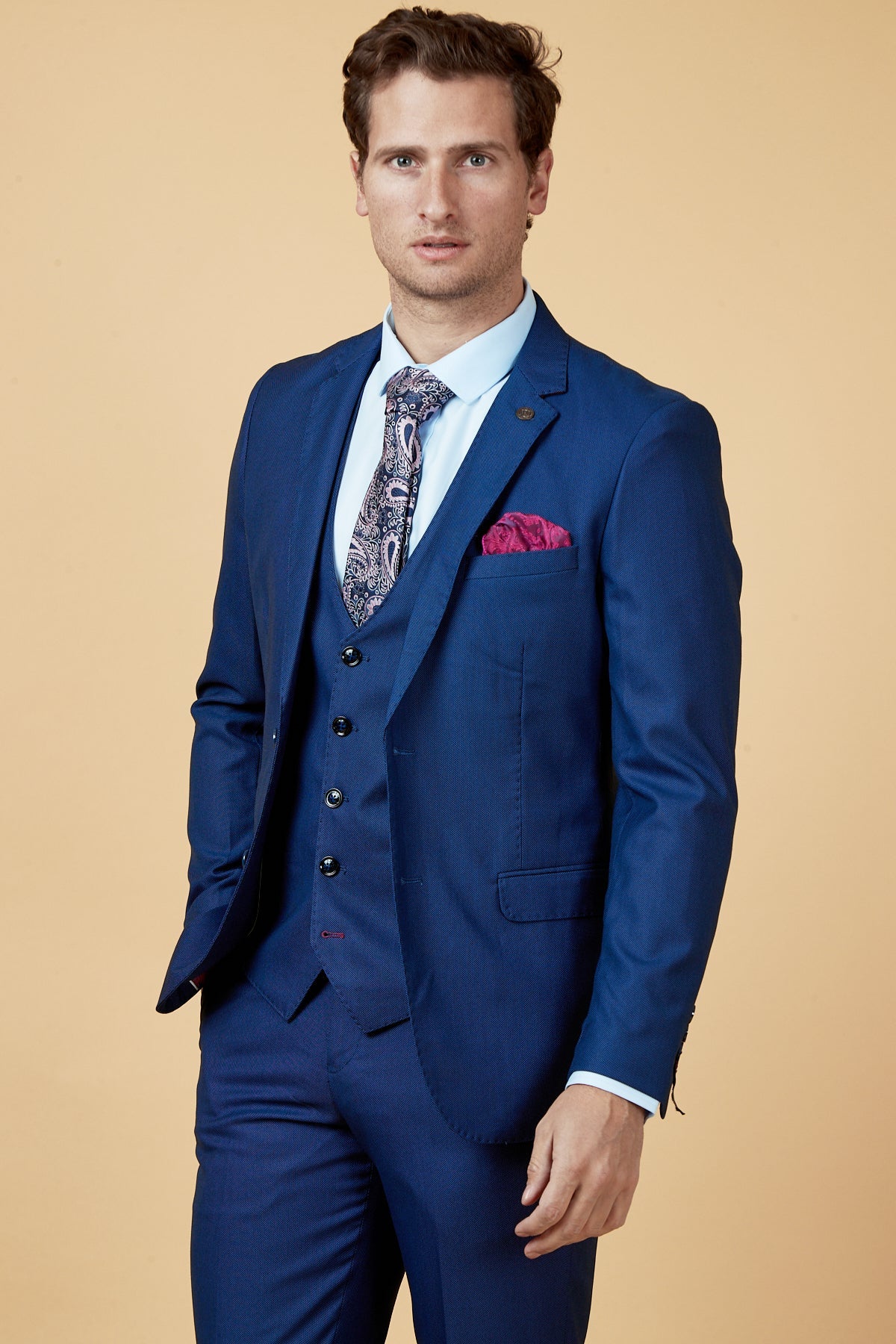 Three-Piece Suit Danny Royal Blue - Marc Darcy