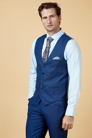 Three-Piece Suit Danny Royal Blue - Marc Darcy