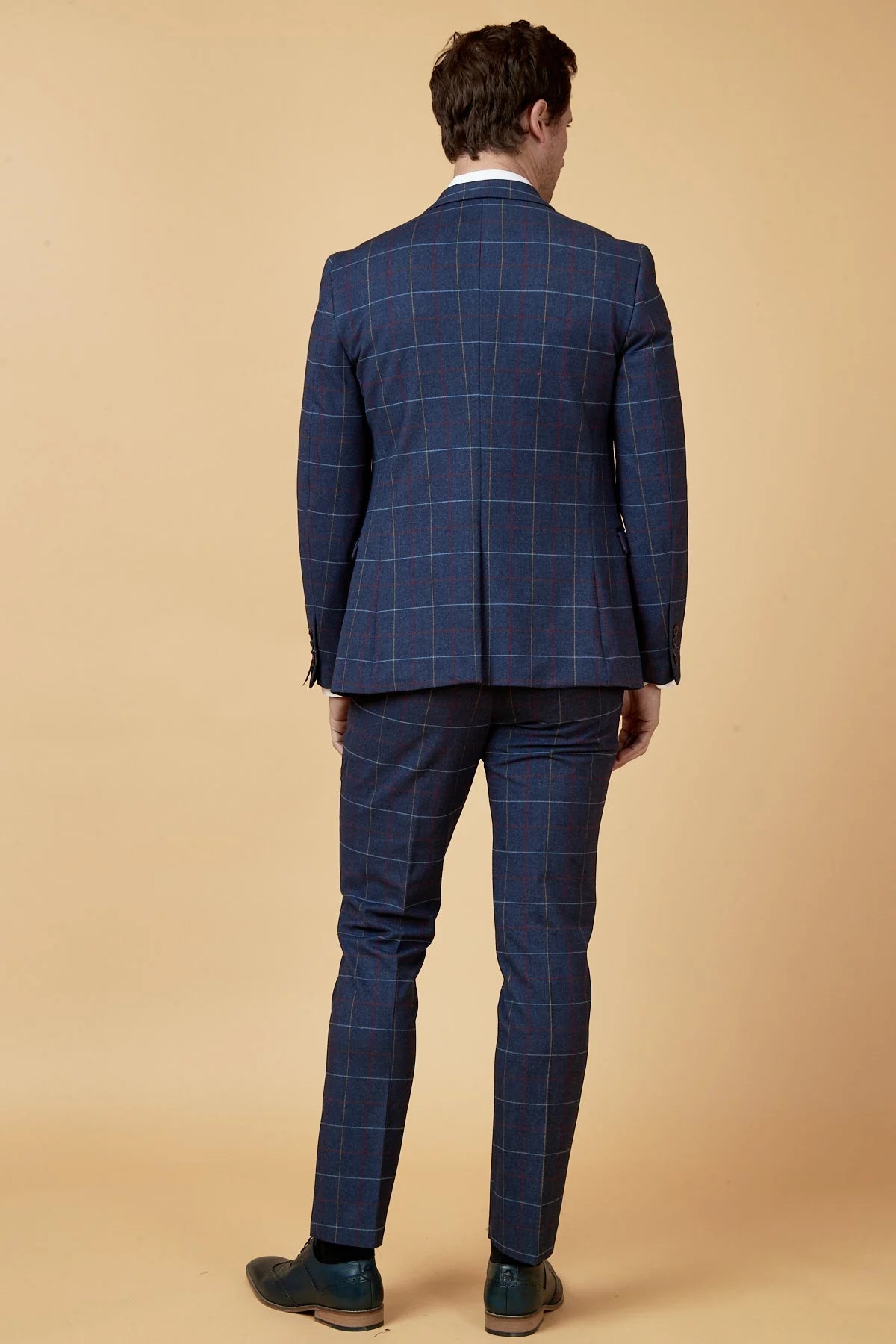 Blue Check Suit - Marc Darcy Drake Navy