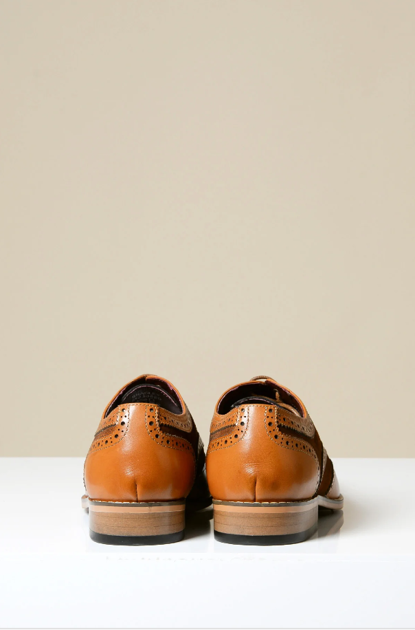 Brown Leather Shoes, Marc Darcy Bradley - Wingtip Brogue