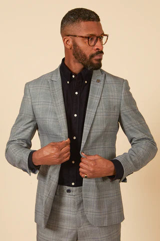 2-piece suit check Jerry grey