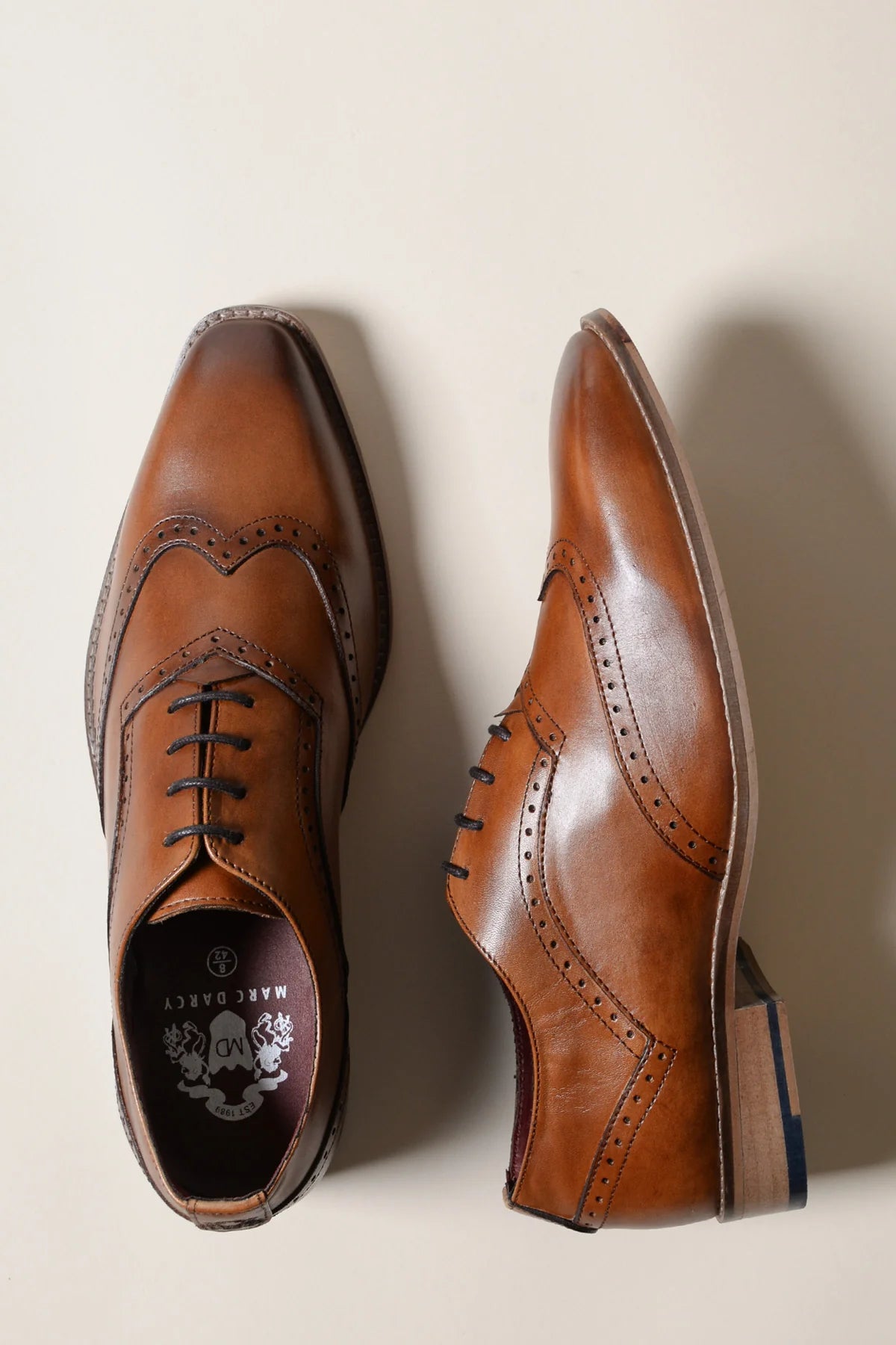 Brown leather shoes, Marc Darcy Dawson - Wingtip brogue