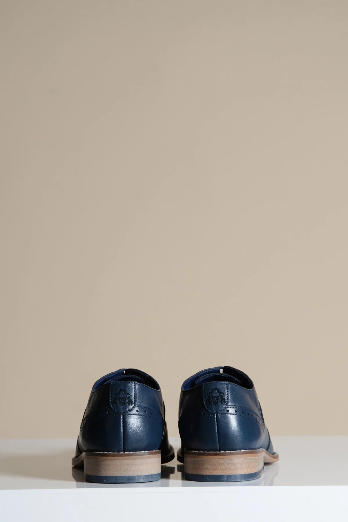 Navy leather shoes, Marc Darcy Dawson - Wingtip brogue