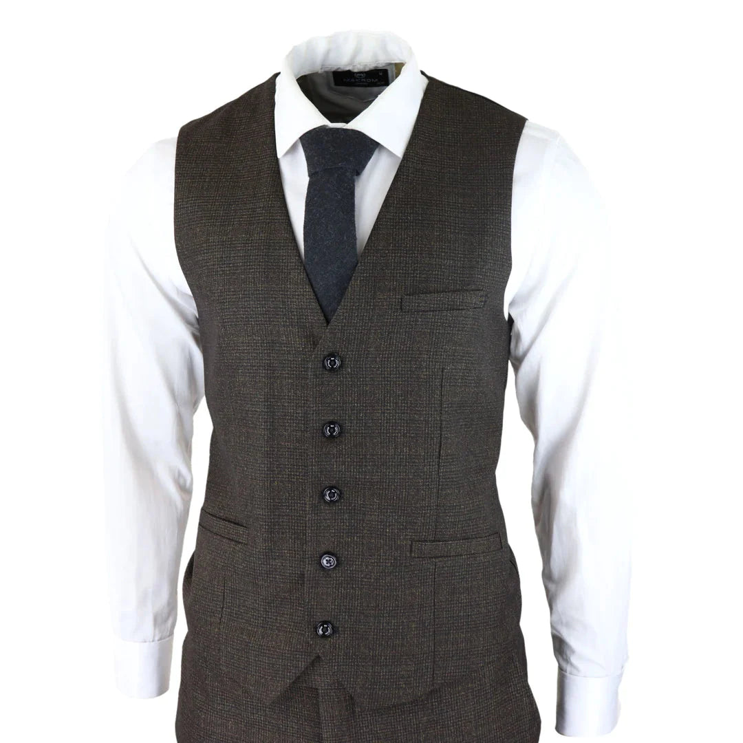 Men's Suit Dark Brown - Cavani Caridi