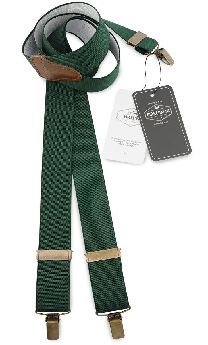 Classic Bottle Green Suspenders