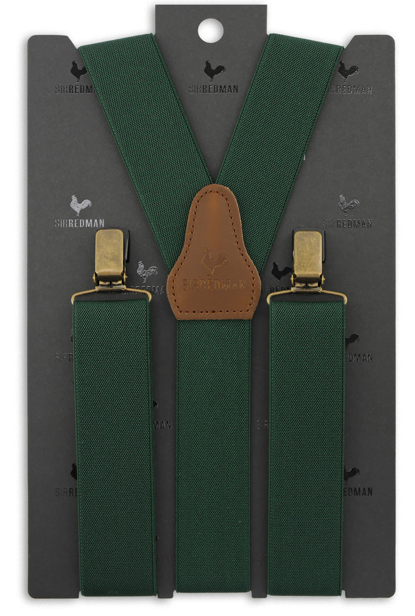 Classic Bottle Green Suspenders