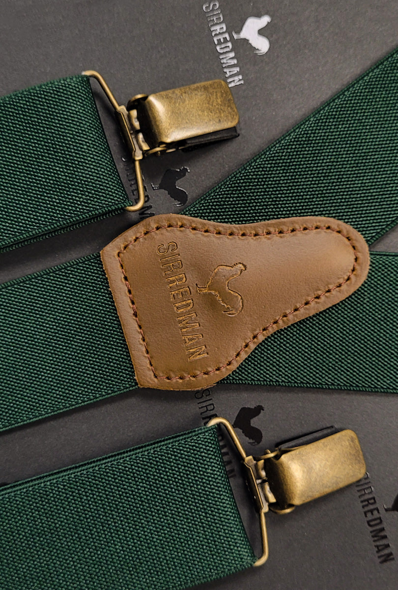 Classic Bottle Green Suspenders