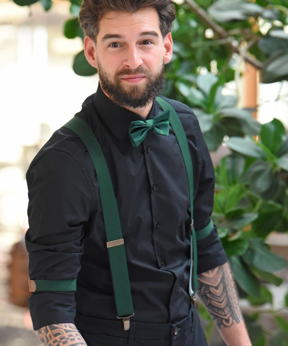 Classic Bottle Green Suspenders