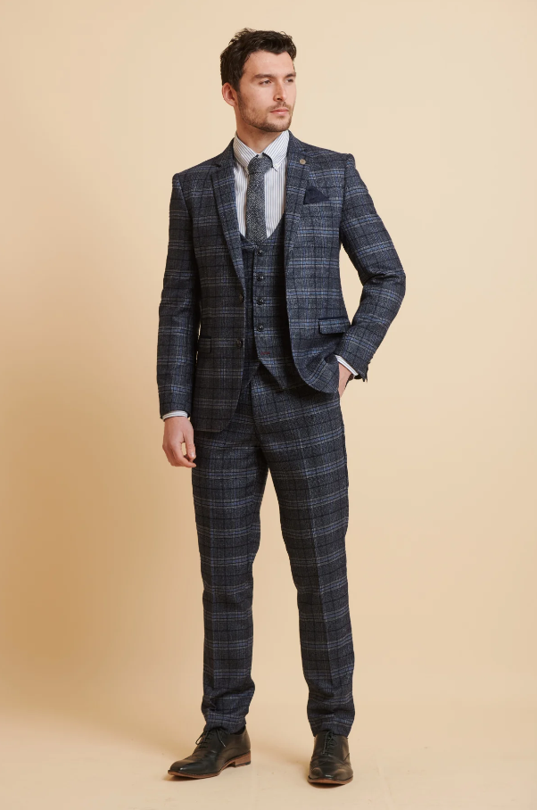 3-Piece Suit Check - Andy Blue