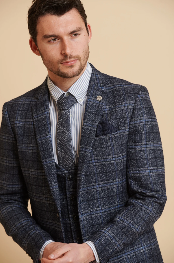 3-Piece Suit Check - Andy Blue