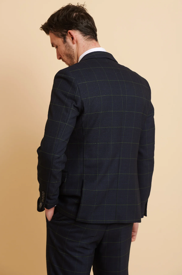 Three-Piece Navy Gentlemen's Suit - Edison Greenline