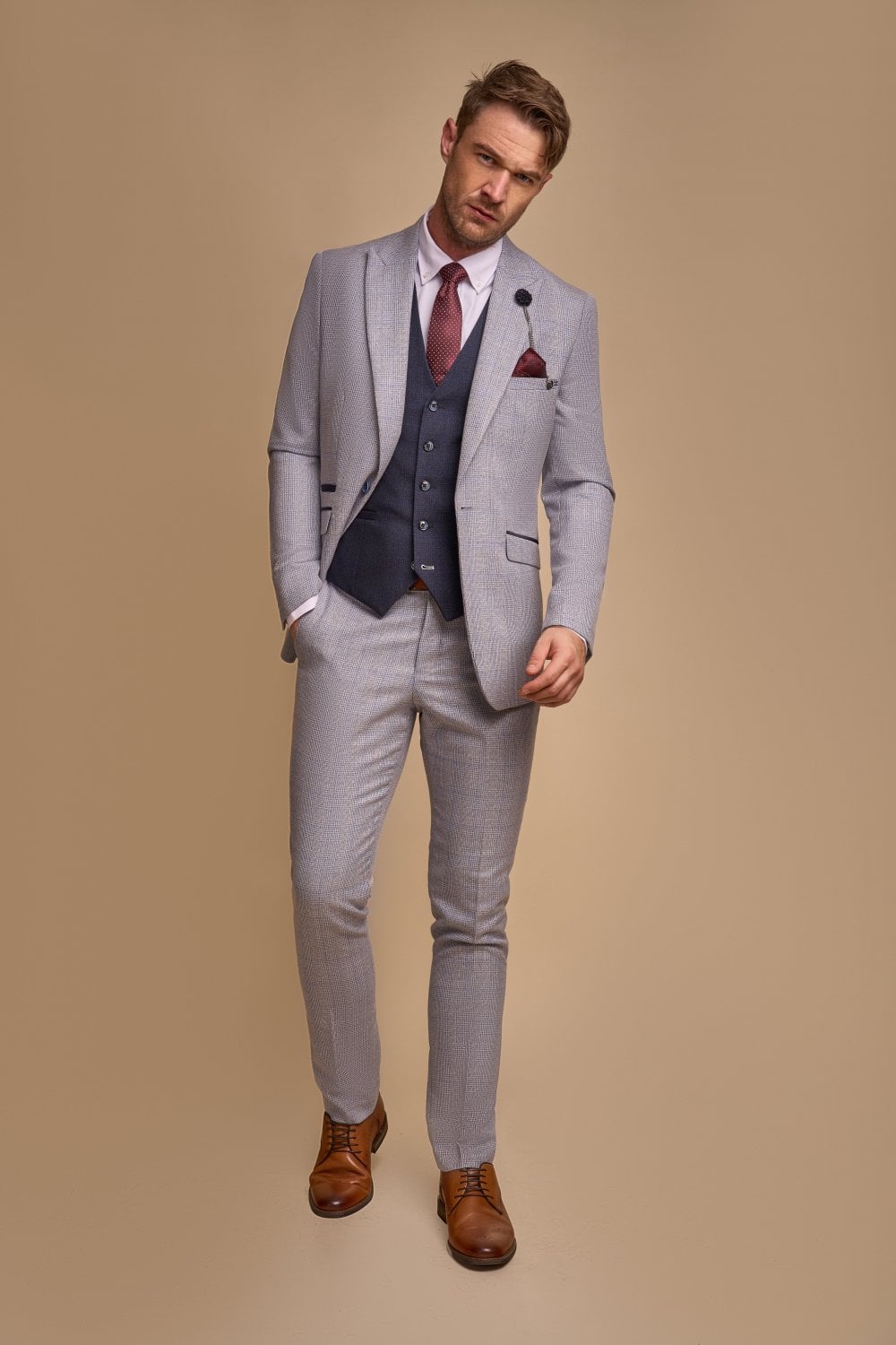 3-piece suit Cavani Caridi Sky blue Mix and Match