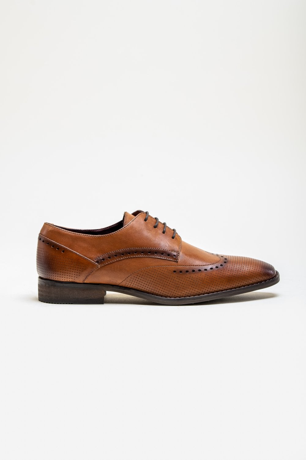 Cavani Lisbon Shoes Light Brown - Wingtip Brogue