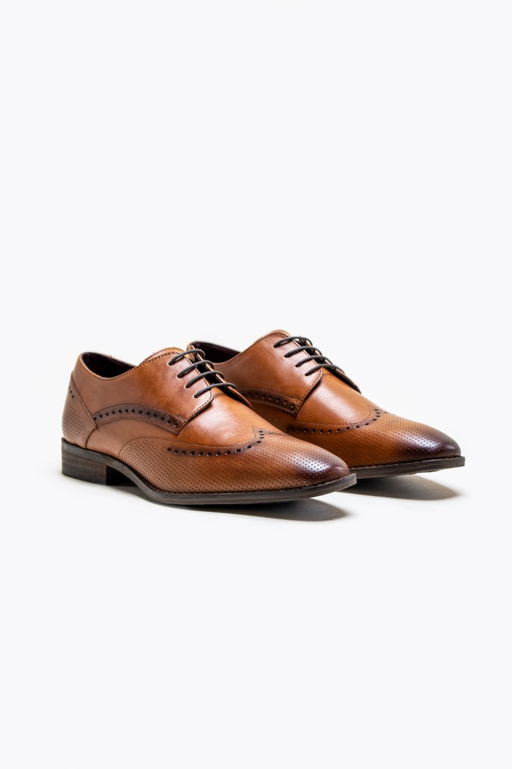 Cavani Lisbon Shoes Light Brown - Wingtip Brogue