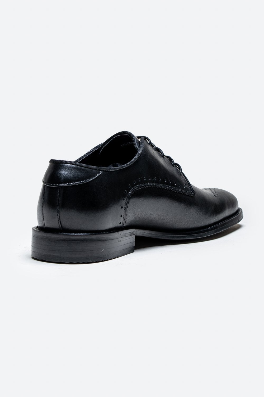 Cavani Madrid Shoes Black - Wingtip Brogue