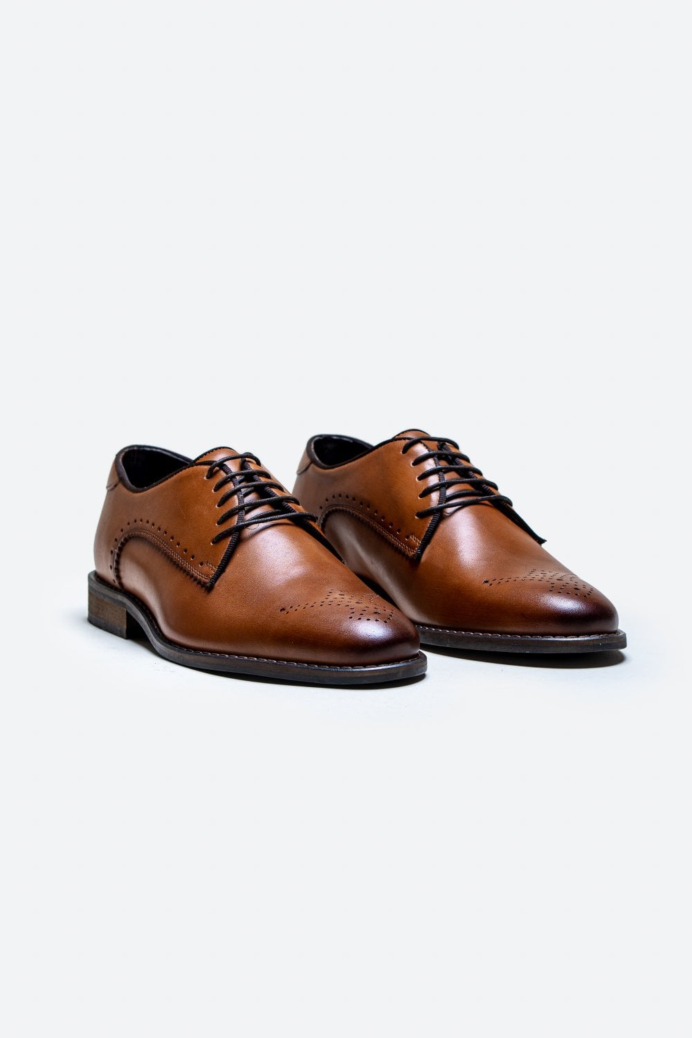 Cavani Madrid Shoes Tan - Wingtip Brogue