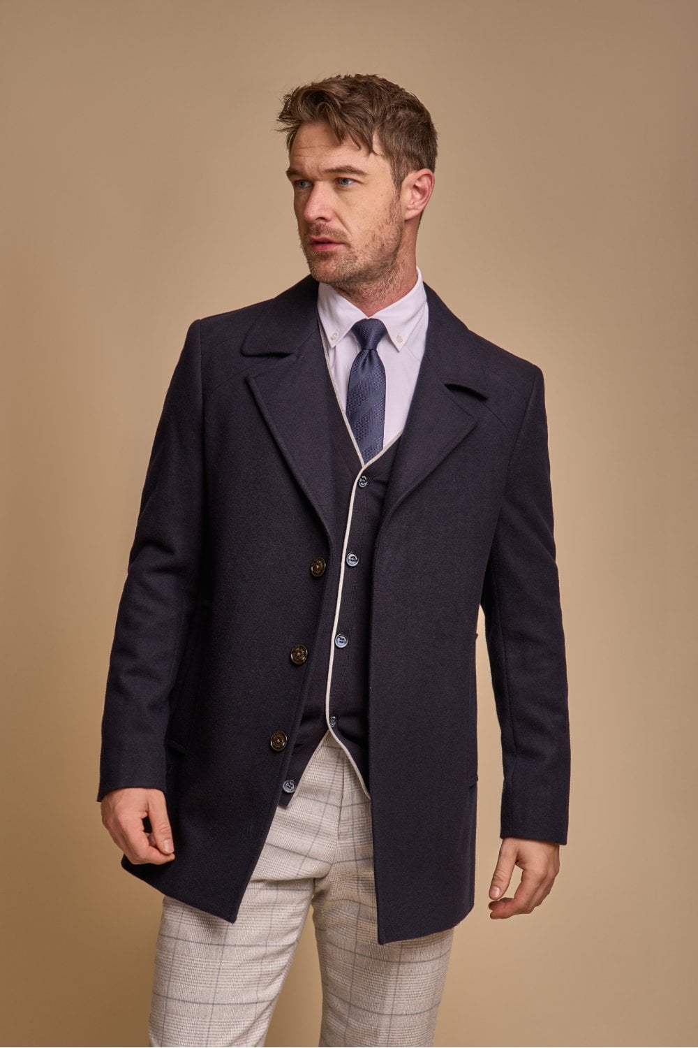 Cavani Marcus coat - Navy