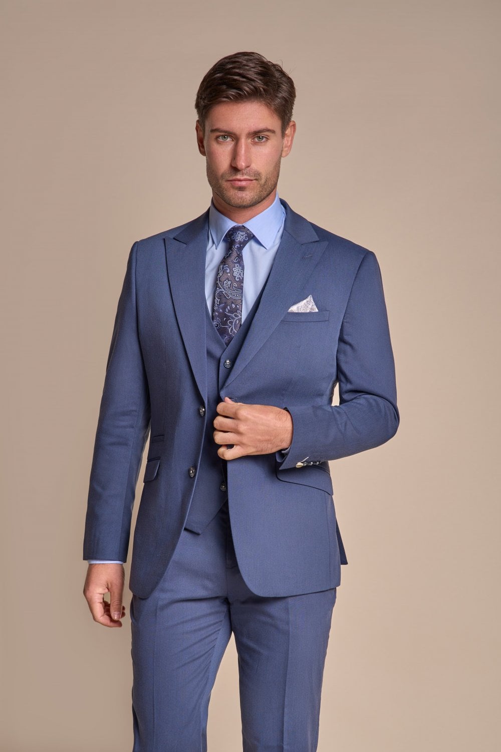 3-Piece Blue Men's Suit - Specter Teal