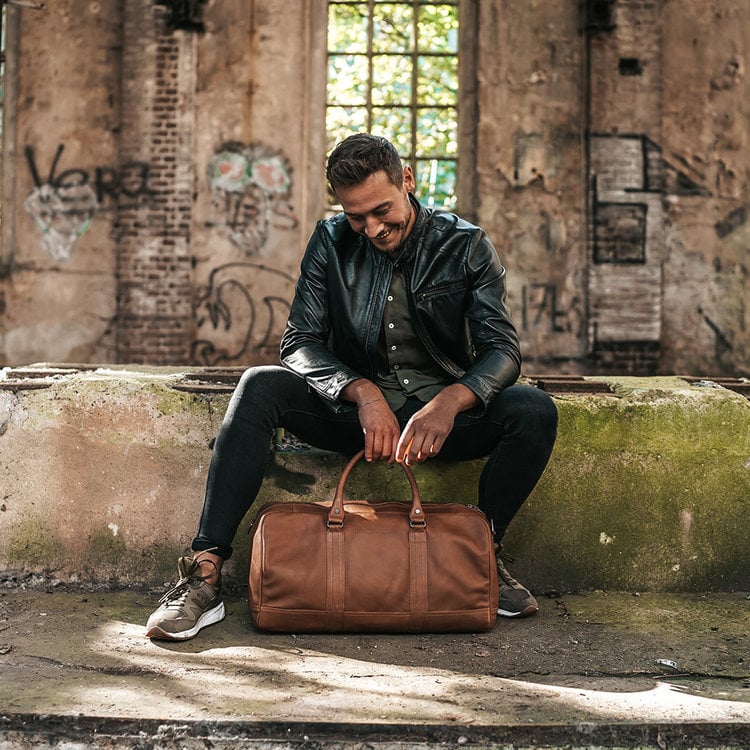 Leather Weekend Bag - The Chesterfield Brand Perth Cognac