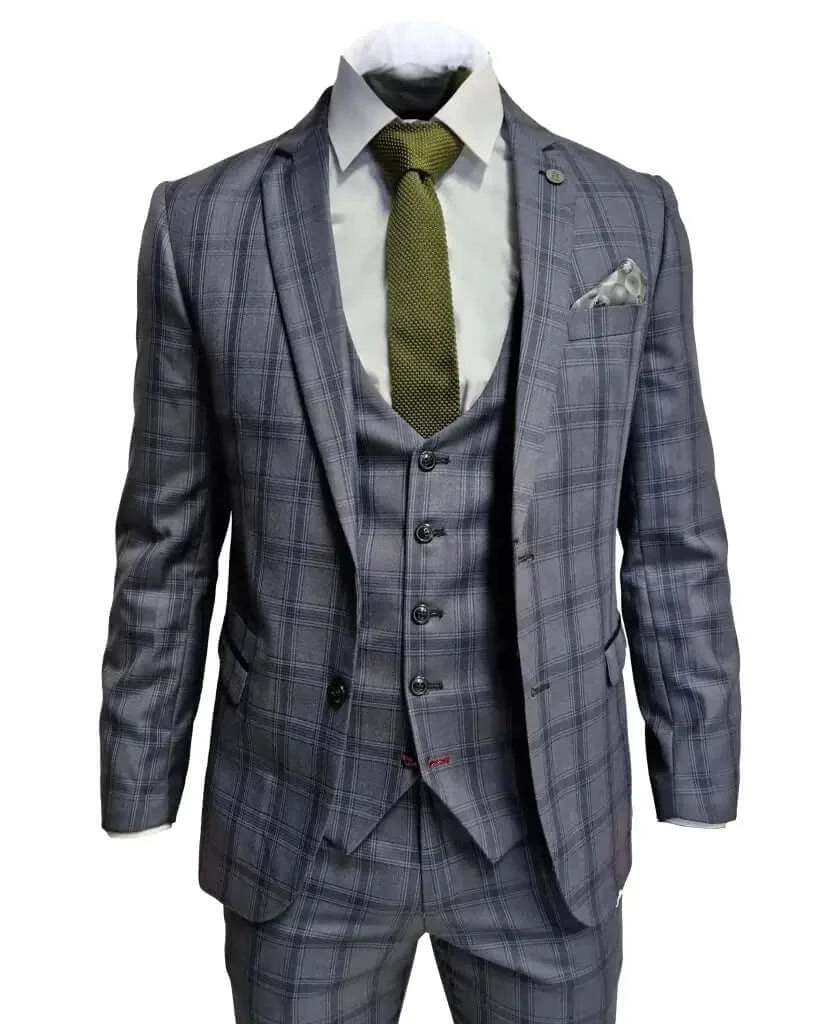 3-Piece Men's Suit Jose Grey