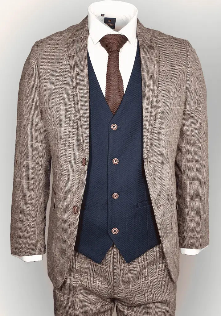 3-Piece Suit Mix and Match, Brown/Black Classic