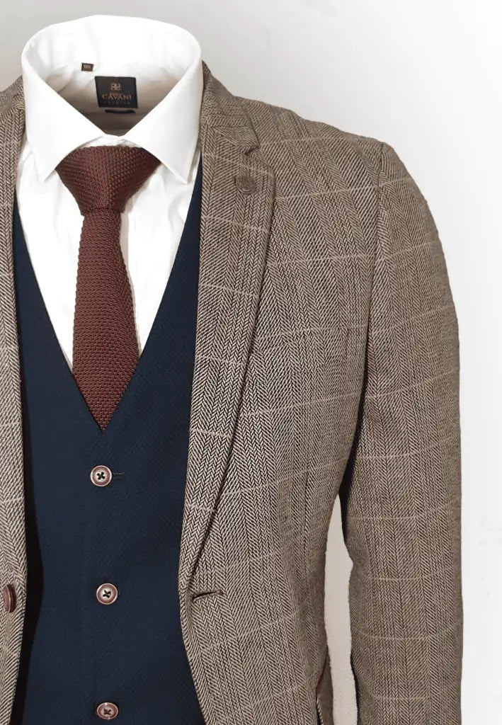 3-Piece Suit Mix and Match, Brown/Black Classic