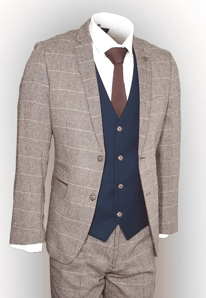 3-Piece Suit Mix and Match, Brown/Black Classic