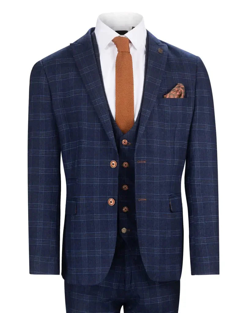 Blue Checkered Suit - Chigwell Tweed Suit - Garrison – Garrison Suits