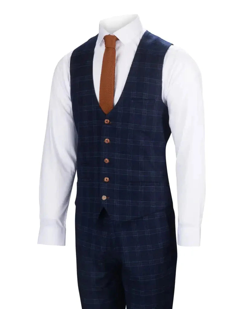 Blue Checkered Suit - Chigwell Tweed Suit