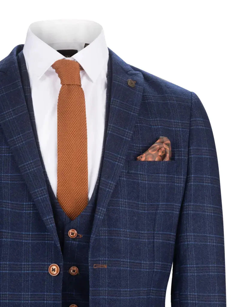 Blue Checkered Suit - Chigwell Tweed Suit