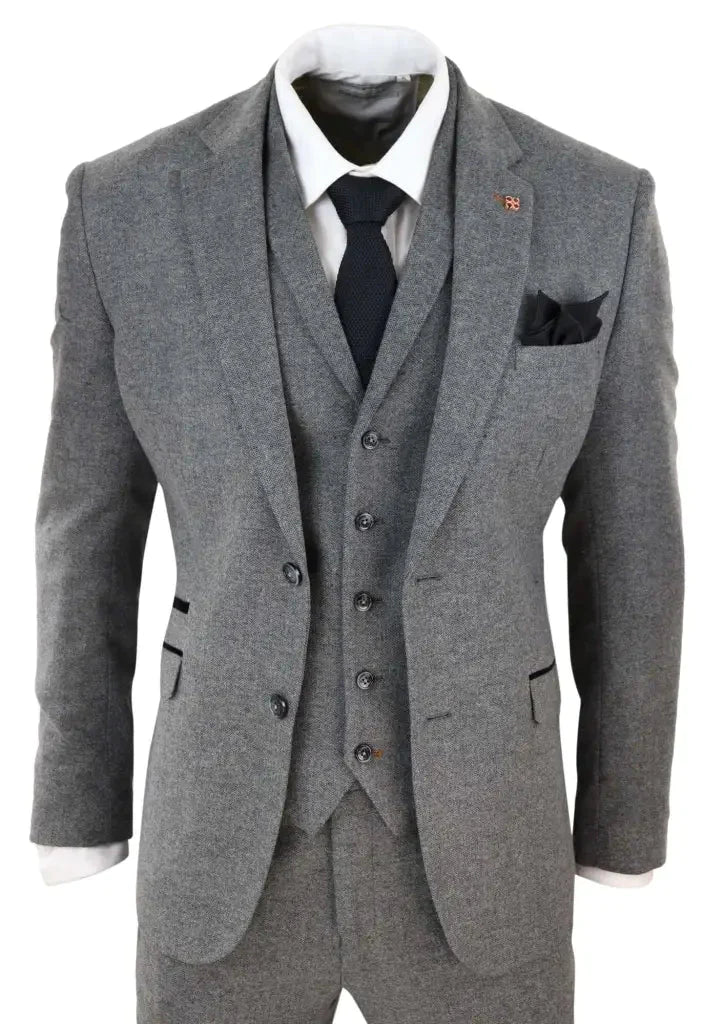 Cavani - Three-Piece Suit - Martez Grey Tweed`