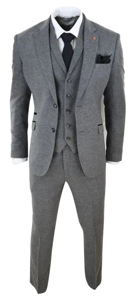 Cavani - Three-Piece Suit - Martez Grey Tweed