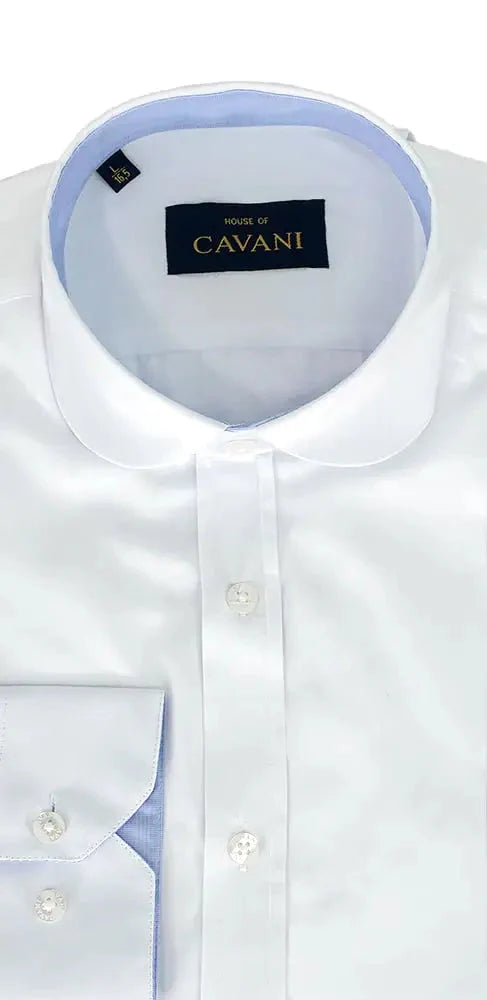 Cavani Shirt White / Round Collar - S - Shirt