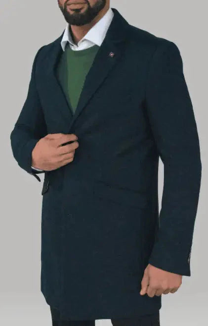 Cavani Romano Coat - Navy Blue - 46/S - Coat