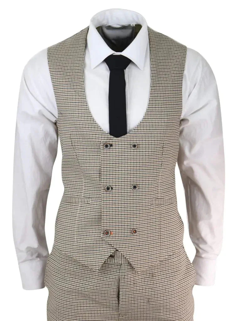 Three-Piece Men's Suit Cavani Elwood Houndstooth