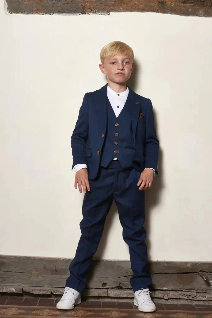 Three-piece suit for children - Max royal blue - children's suit