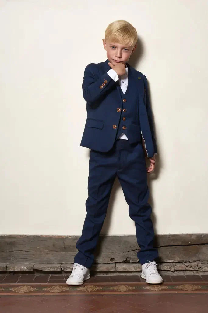 Three-piece suit for children - Max royal blue - children's suit