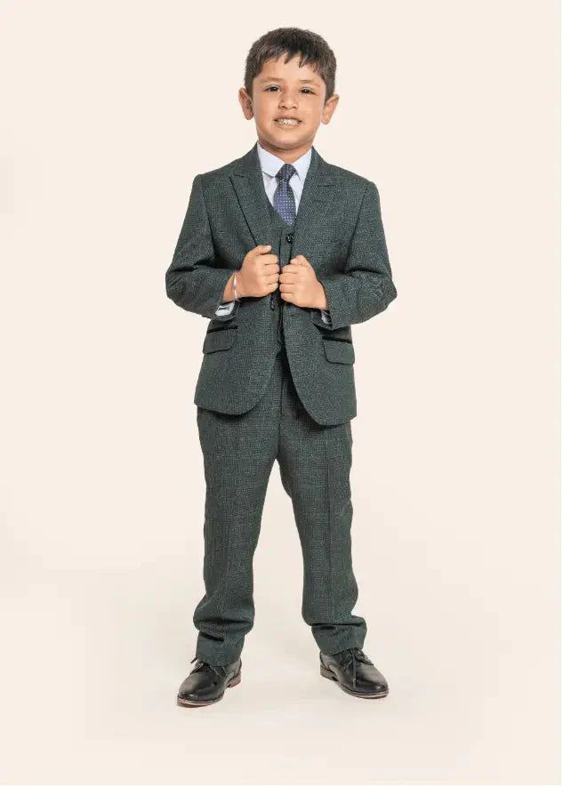 Three-piece suit for children - Olive green - 1 year - children's