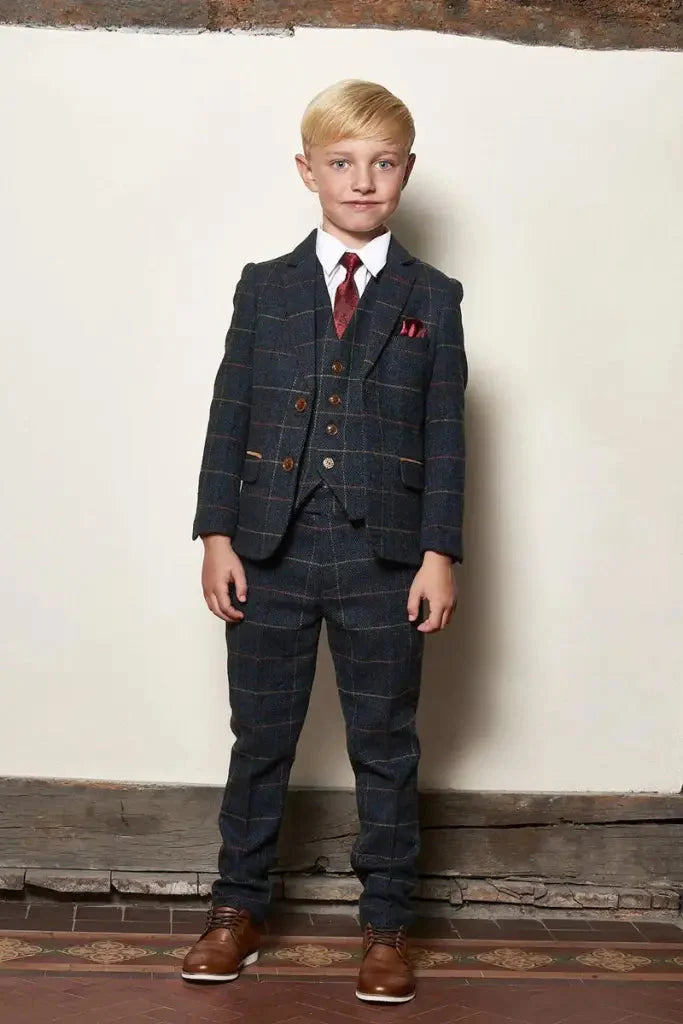 Three-piece suit for children - Tweed Eton - 1 year - children's