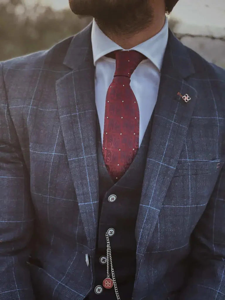 Three-Piece Tweed Suit Cody Blue